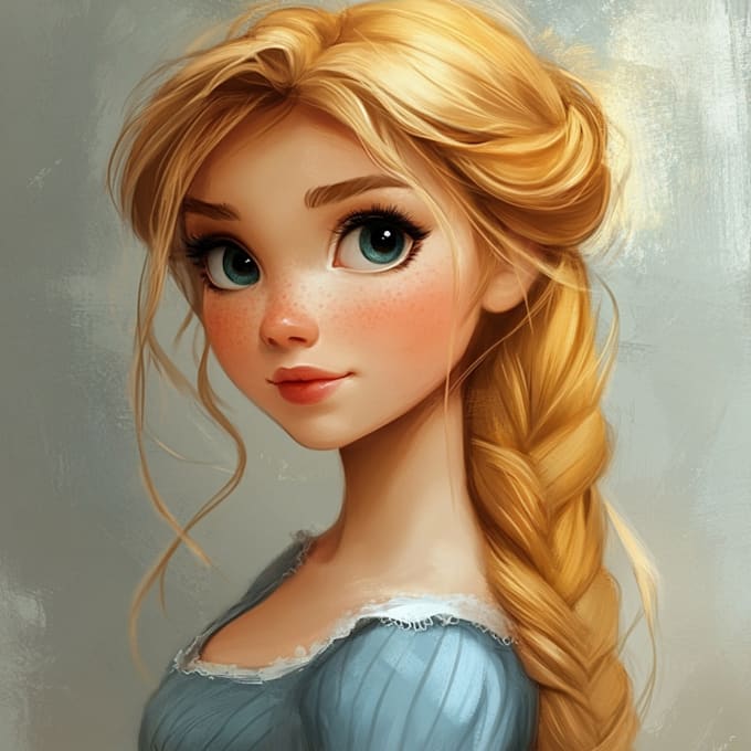 paint your cartoon portrait in disney style