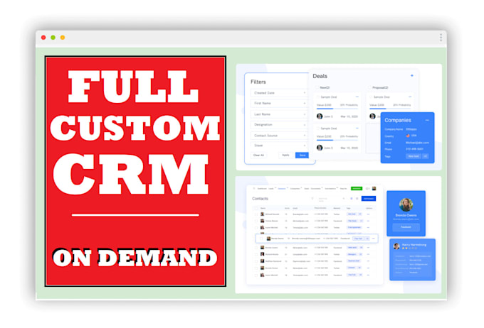 develop custom PHP CRM, admin panel or web portal