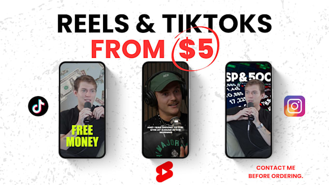 edit tik tok video ads, reels and youtube shorts