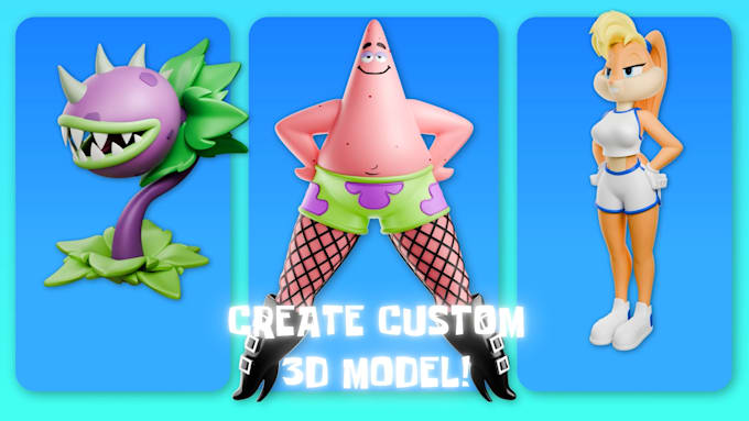 create a cute and stylized 3d character for you