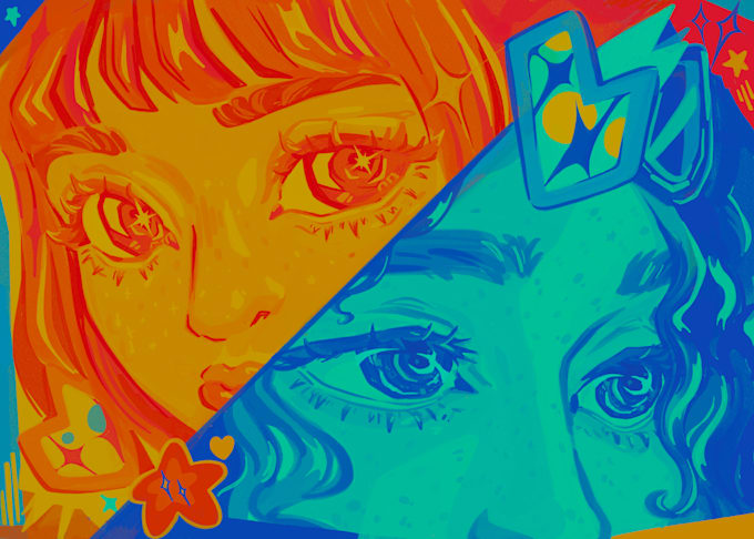 create unique popart portraits and character designs