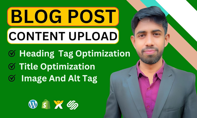 upload wordpress and shopify content and optimize blog posts with SEO