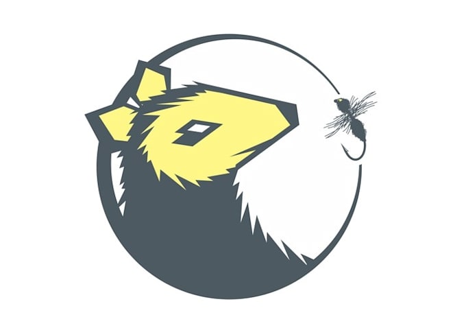 design fly fishing team logo