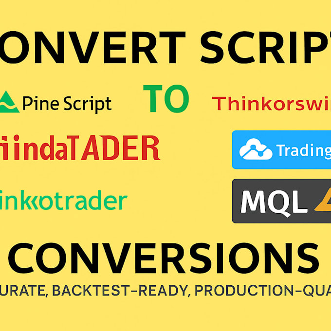 convert tradingview pinescript strategy to ninjascript, thinkscript, mql4, 5