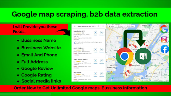google map scraping, b2b data extraction,lead generation