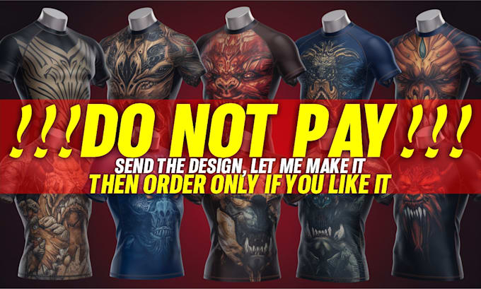 do rash guard jersey mockup sublimation included on demand