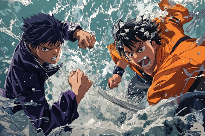 create shonen manga in black and white or full color