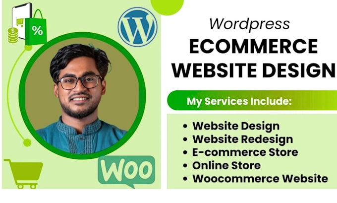 do ecommerce store, online store website using wordpress woocommerce, elementor