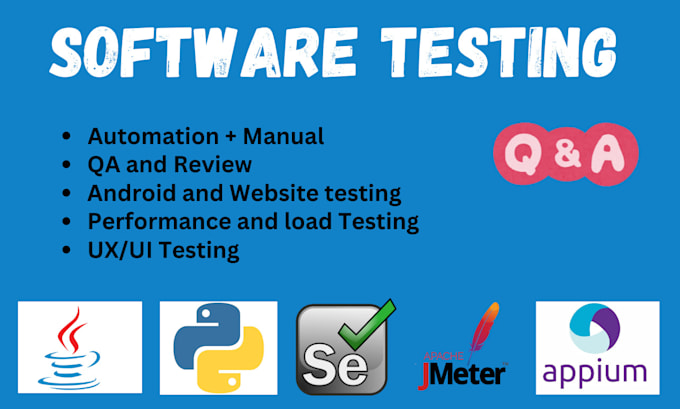 do QA testing for your website, app, API by java, playwright and so on