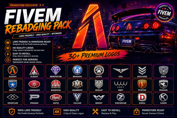 debadge and rebadge ur fivem cars with lore friendly badges