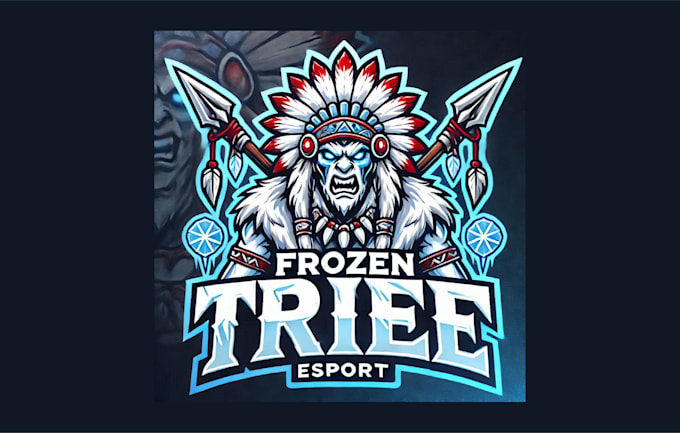 do frozen tribe mascot logo with source file in 12 hours