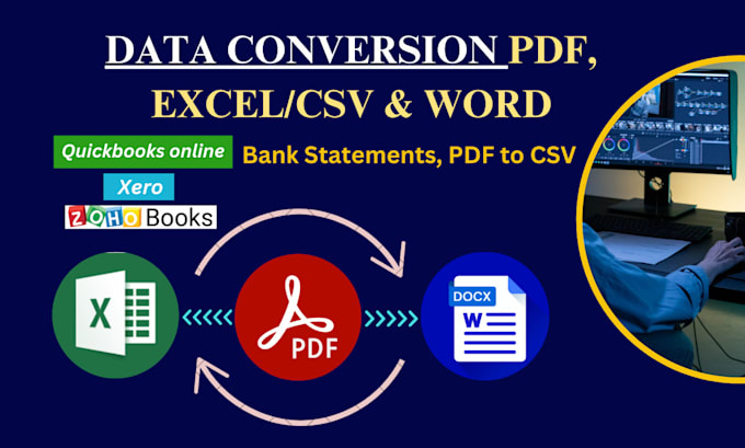 connvert bank statement, pdf to excel, csv file, or google sheet for bookkeeping