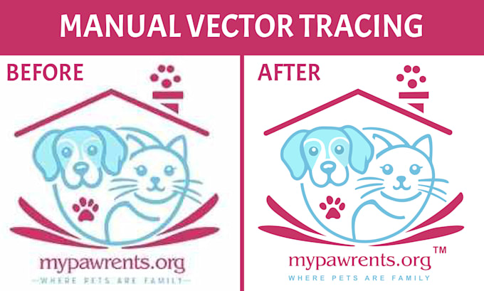 manually trace your logo or any image into vector