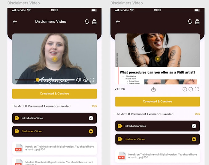 develop an online learning platform mobile application