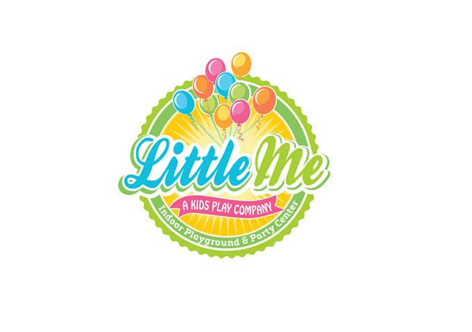 create fun indoor kids play party center logo design