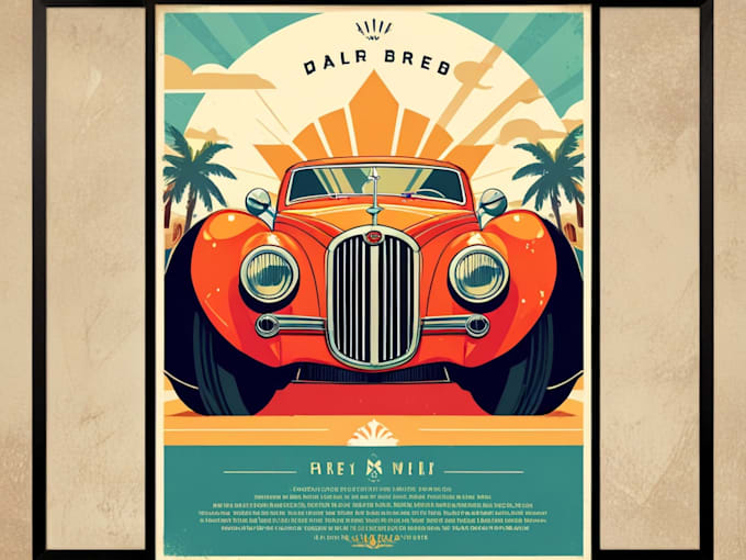 create illustrated vintage retro poster or flyer art