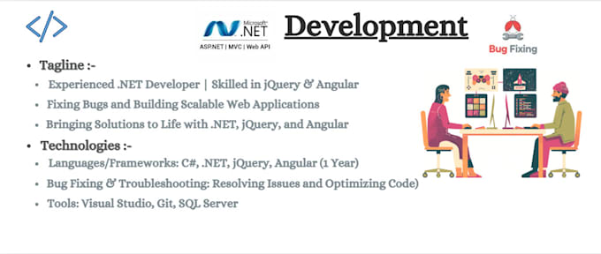 fix bugs dotnet angular make website and web development with API
