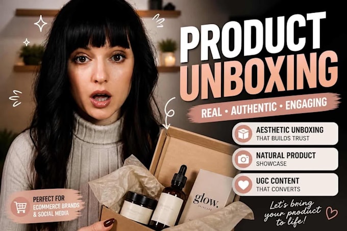 create aesthetic unboxing ugc videos for ig and tt