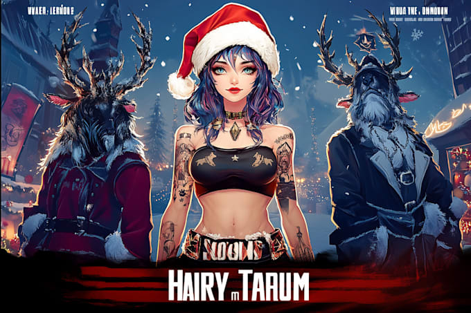 draw christmas themed character