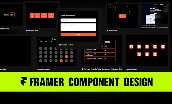 create custom code component for the framer website