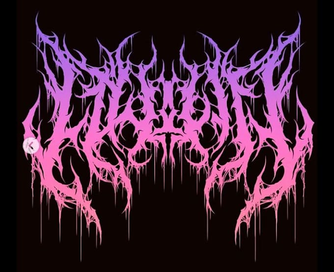 death metal, deathcore, metalcore logo initial emblem