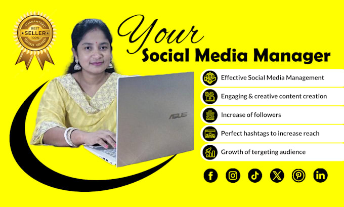 be your social media marketing manager, content creator and sharing