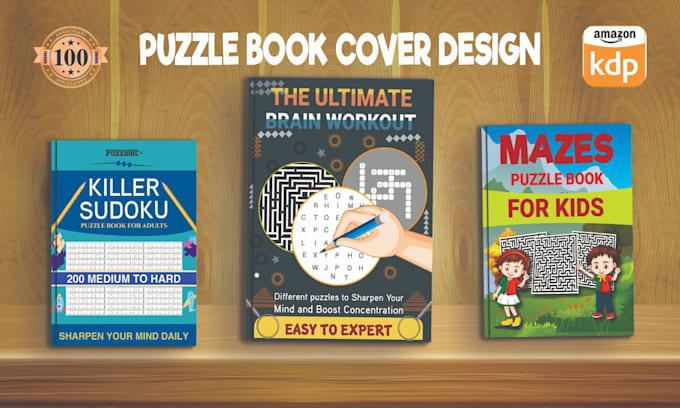 Design sudoku word search mazes crossword puzzle book by