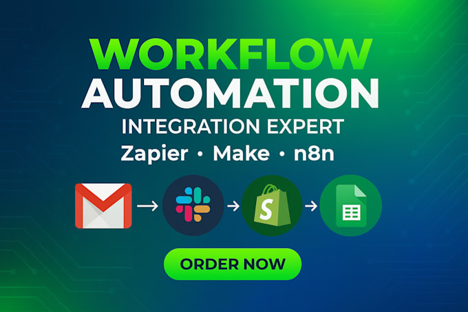 automate workflows and integrate apps using zapier, make or n8n