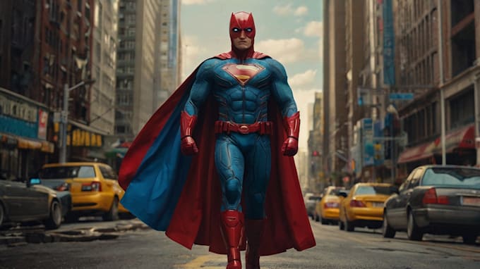 illustrate a superhero pop art portraits