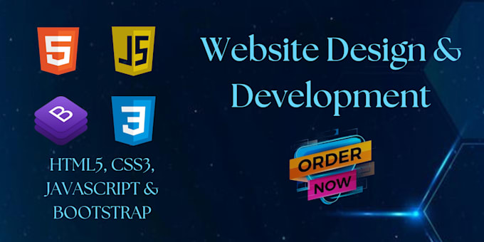 be your front end web developer using html, css, bootstrap, js