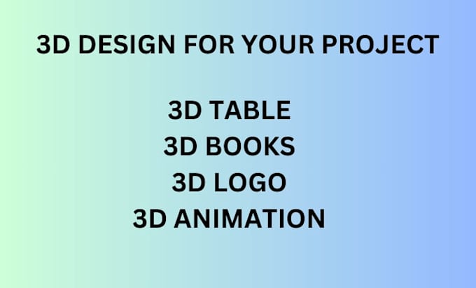 Do 3d table, 3d animation, 3d logo and book covers by Stephen_digits2 ...