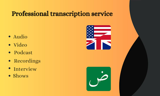 do arabic and english transcription for video or audio files