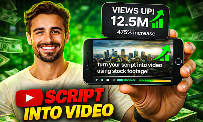 turn your script into video using stock footages