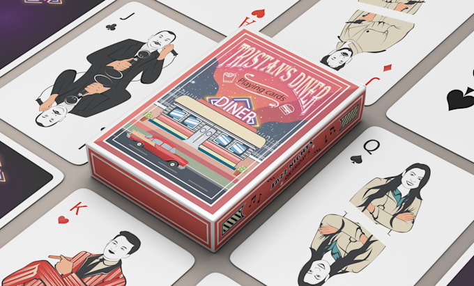 design poker and playing cards with unique illustrations