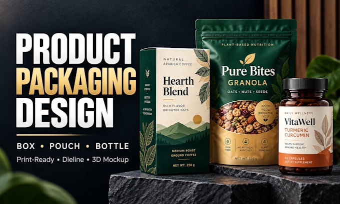 design professional product packaging and labels