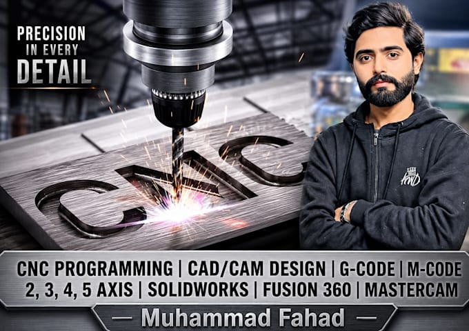 do expert fusion 360 cam programming, cnc tool paths and g code for cnc machine