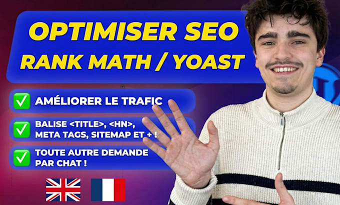 optimize your wordpress SEO with yoast or rank math