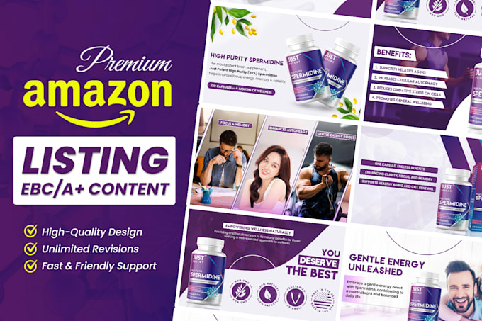 create amazon listing images, infographics, ebc design