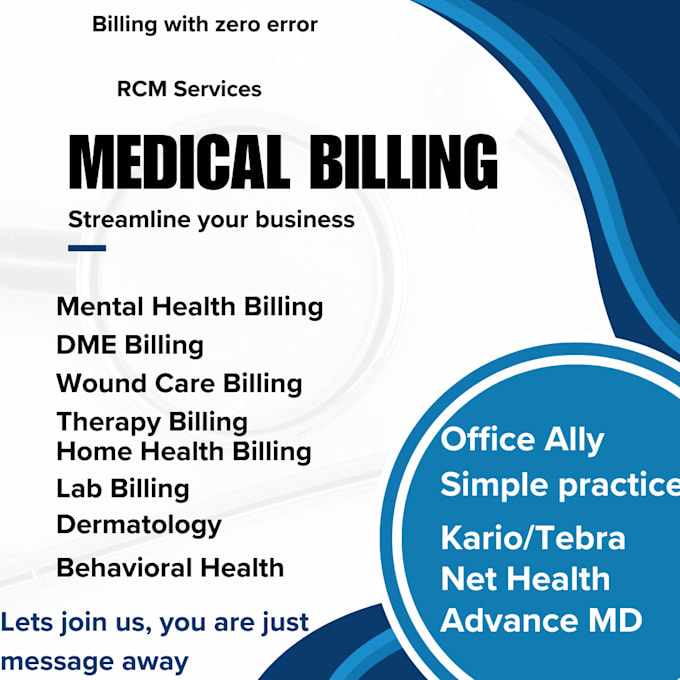 do dme billing, mental health billing, wound care for US doctors