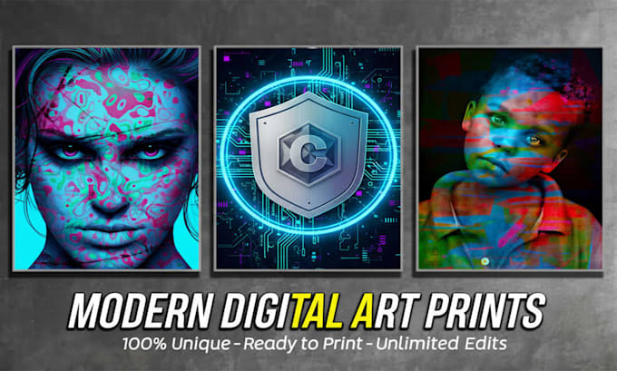 create awesome canvas wall art, poster, flyer designs, banners, yards