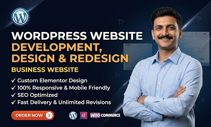 build wordpress website development, design and redesign business website