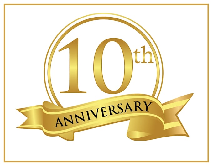 draw excellent event and anniversary logo