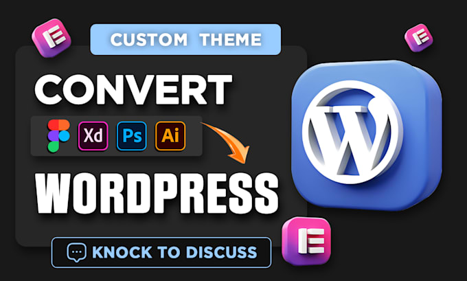 convert figma to wordpress, PSD to wordpress figma to elementor