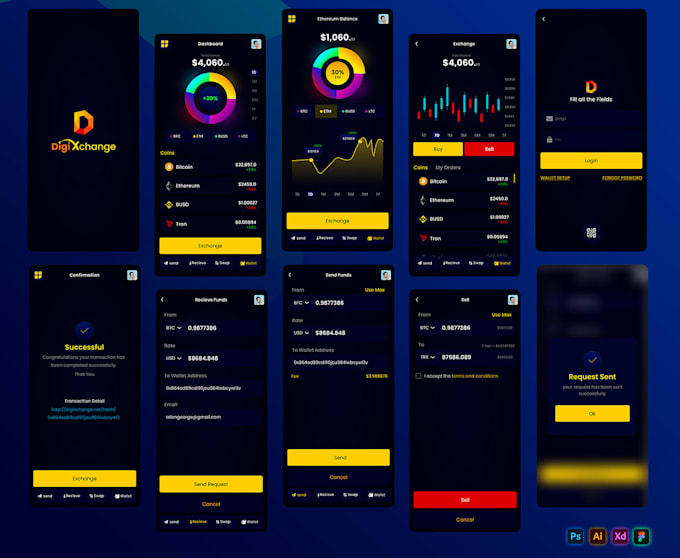 build crypto trading app stock and forex trading app with ui ux design