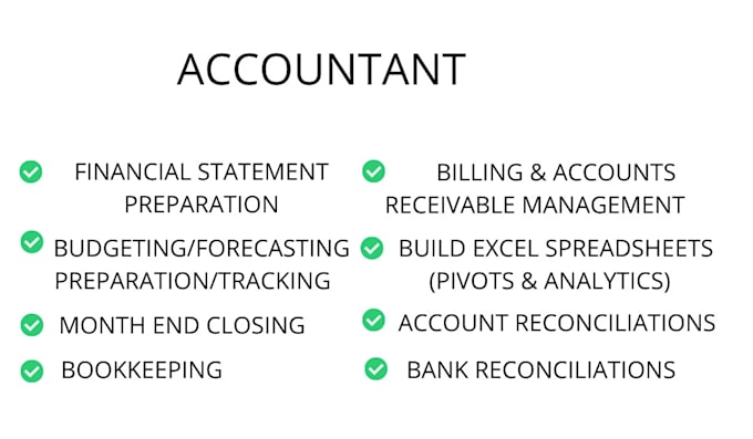 do bookkeeping, reporting, budget, reconciliation, tally
