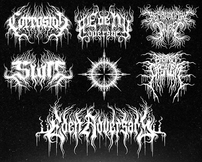 hand draw a depressive suicidal black metal logo