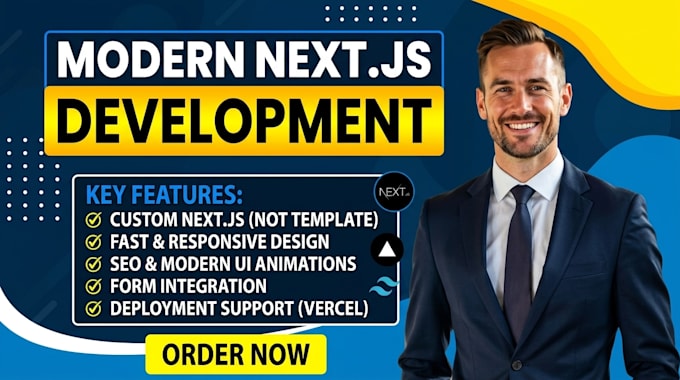 develop a modern nextjs website for your startup or saas