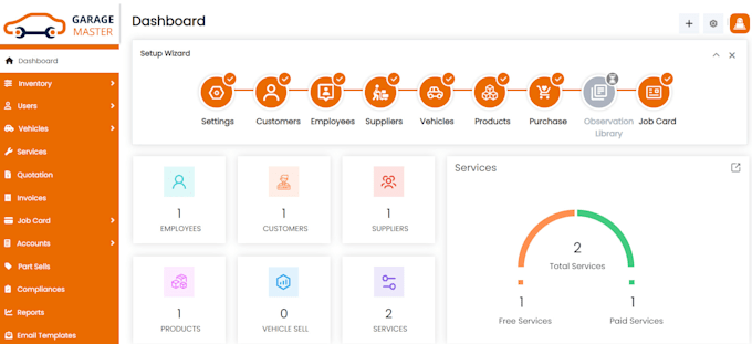provide garage management system