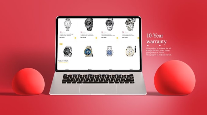 create a stylish laptop website promo video