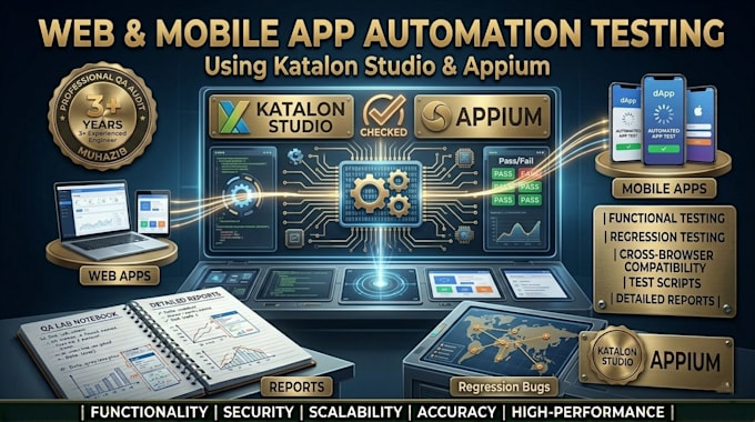 automate web and mobile app testing using katalon studio and appium